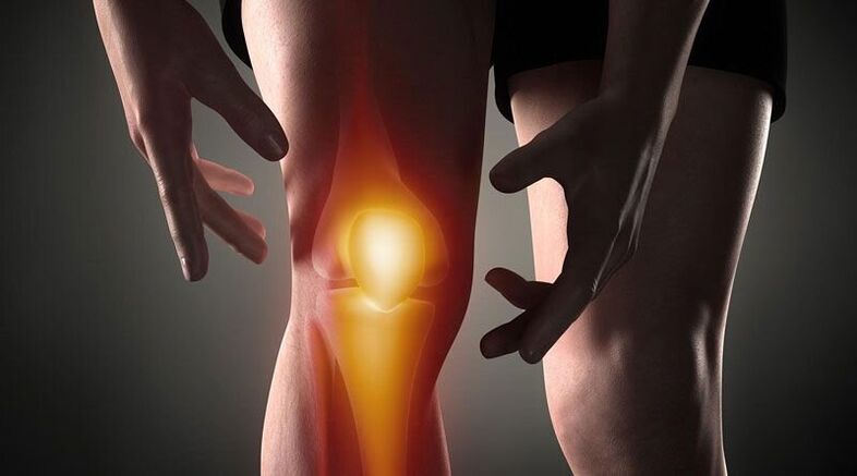 Disorders of metabolic processes in the structures of the joint can cause knee pain
